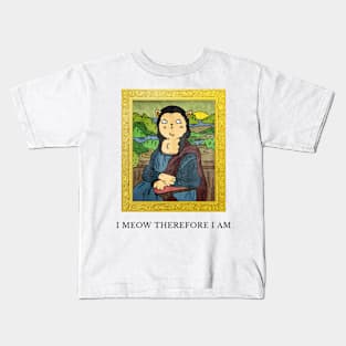 I Meow Therefore I Am Kids T-Shirt